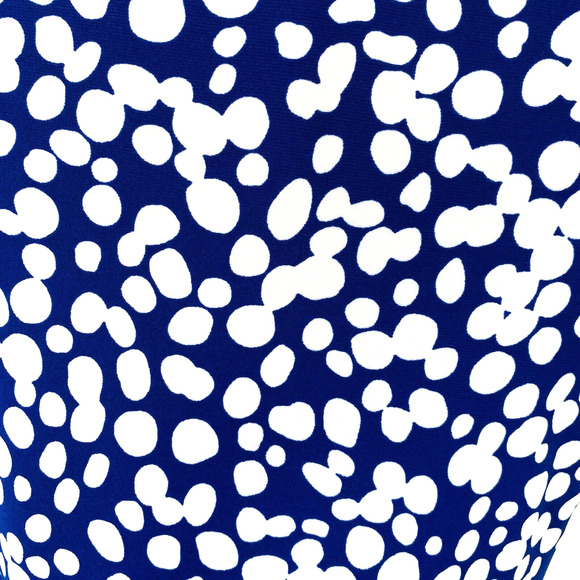 Chaps Size M Blue & White Polka Dots Dress Sleeveless V-Neck Pullover Stretchy - Picture 6 of 9